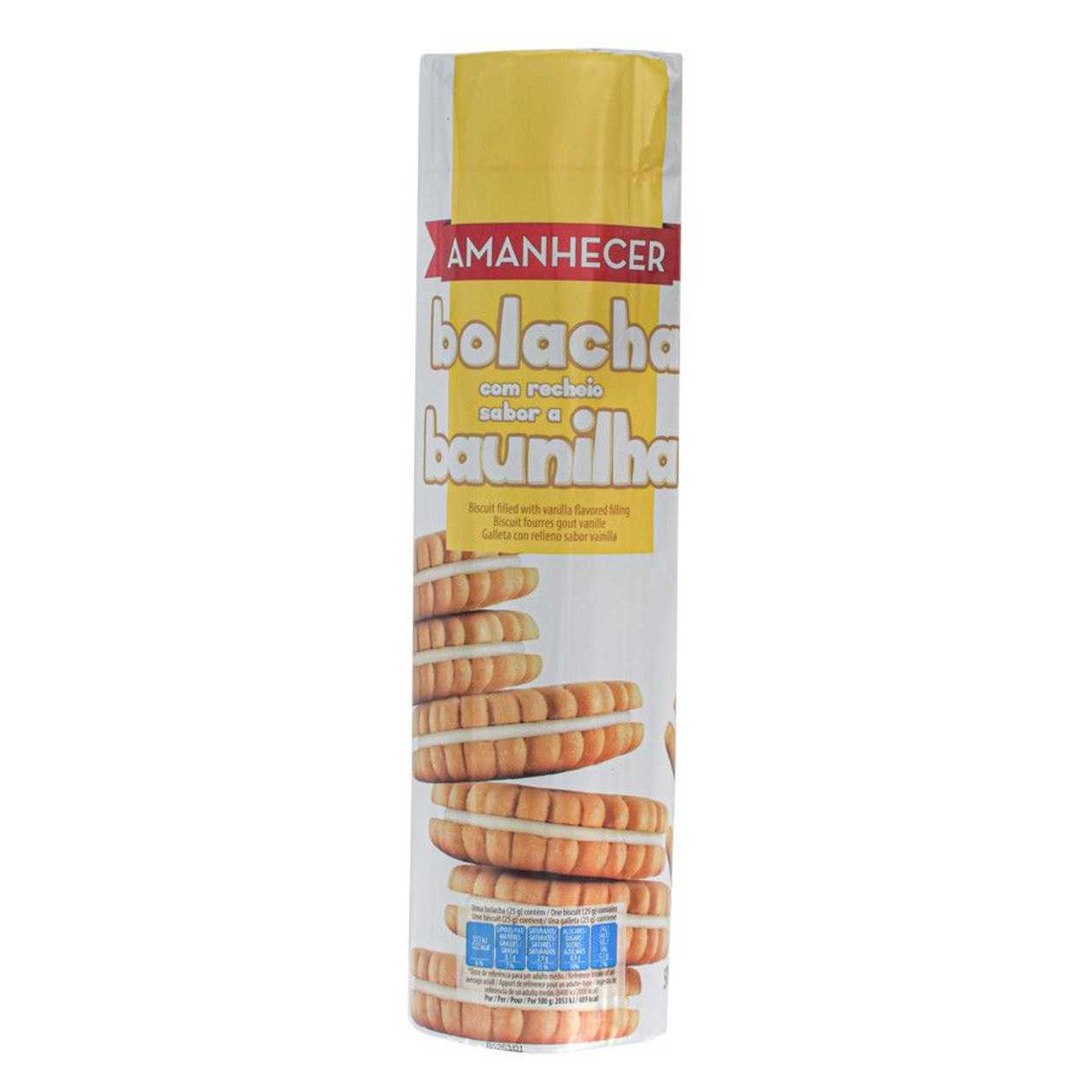 Bolachas Recheadas Baunilha Amanhecer 500 gr