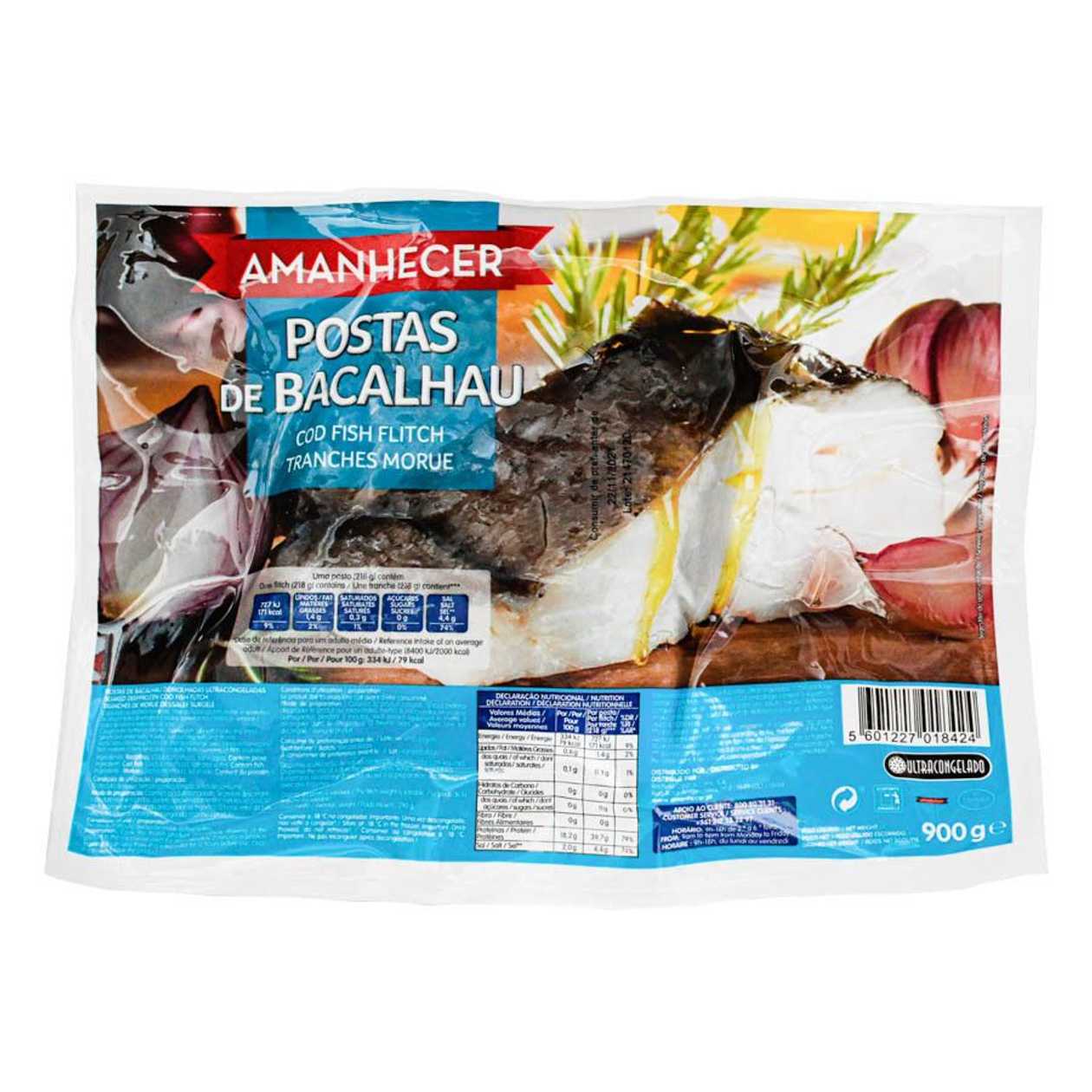 Bacalhau Postas Amanhecer 900 gr