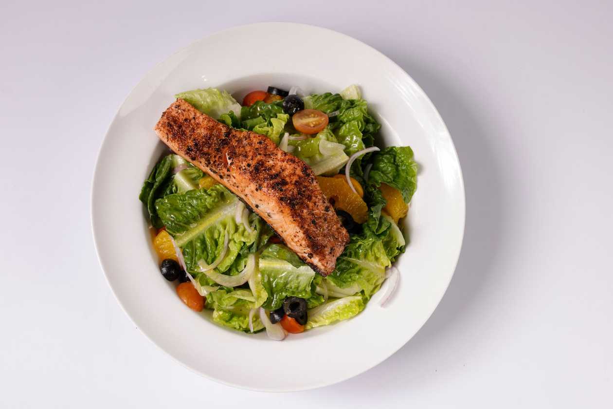 Caesar Salad with Salmon