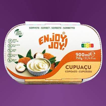 Gelado de Cupuaçu  Premium  Enjoy Joy – 100% Vegan | 900ml