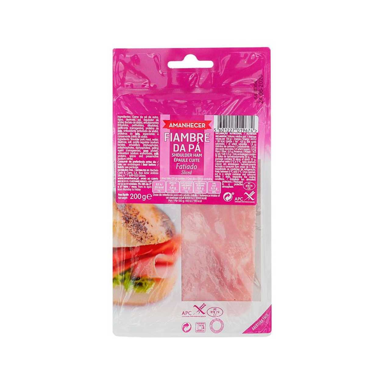 Fiambre Pá Fatias Amanhecer 200 gr