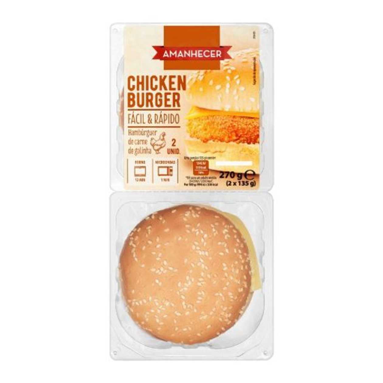 Amanhecer Chickenburger 2 x 135 gr (expires soon)