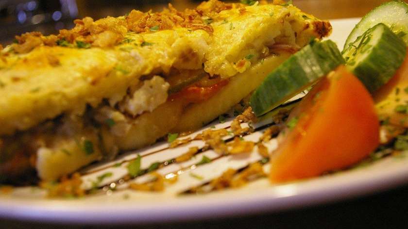 Casserole with bacon