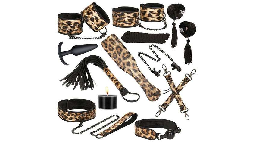 Leopard Print Bondage Set 13 pcs