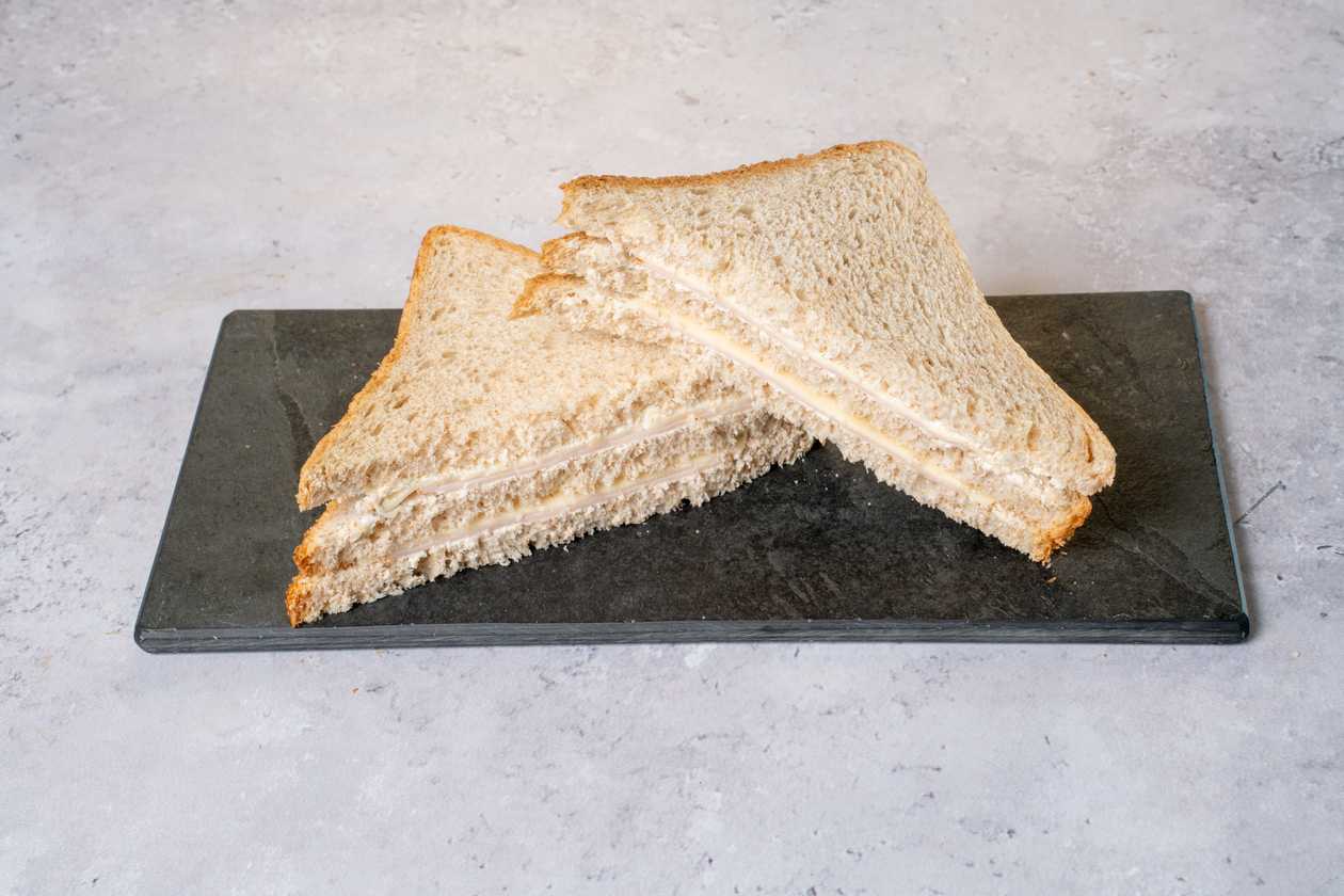 Turkey & Cheese Toast - triple decker
