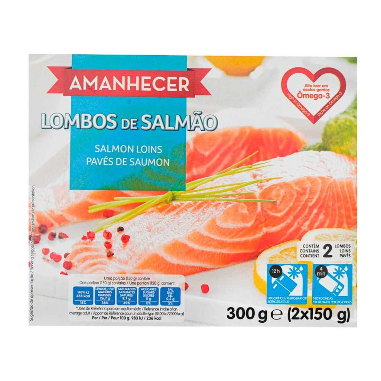 Salmão Lombos Amanhecer 300 gr