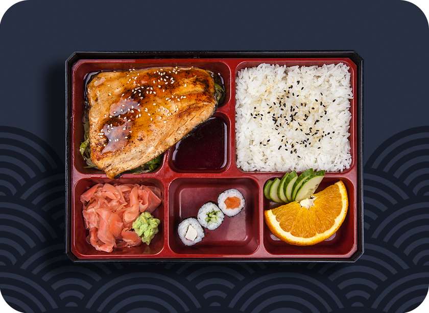 Salmon bento