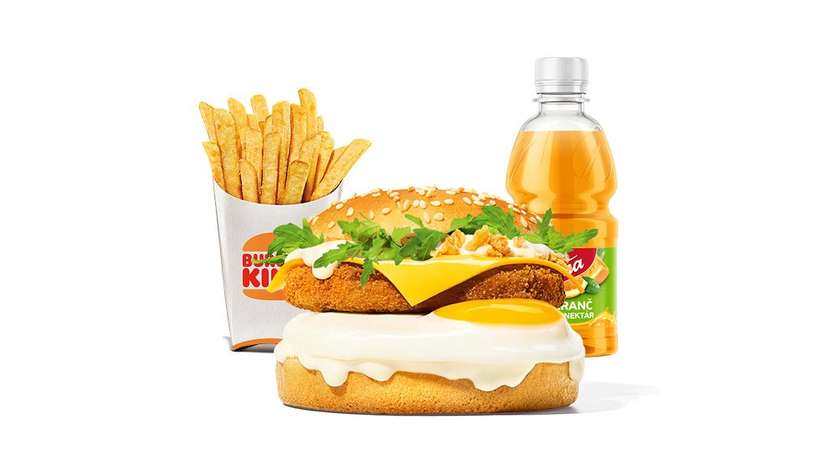 Snídaňový Chicken Burger Menu