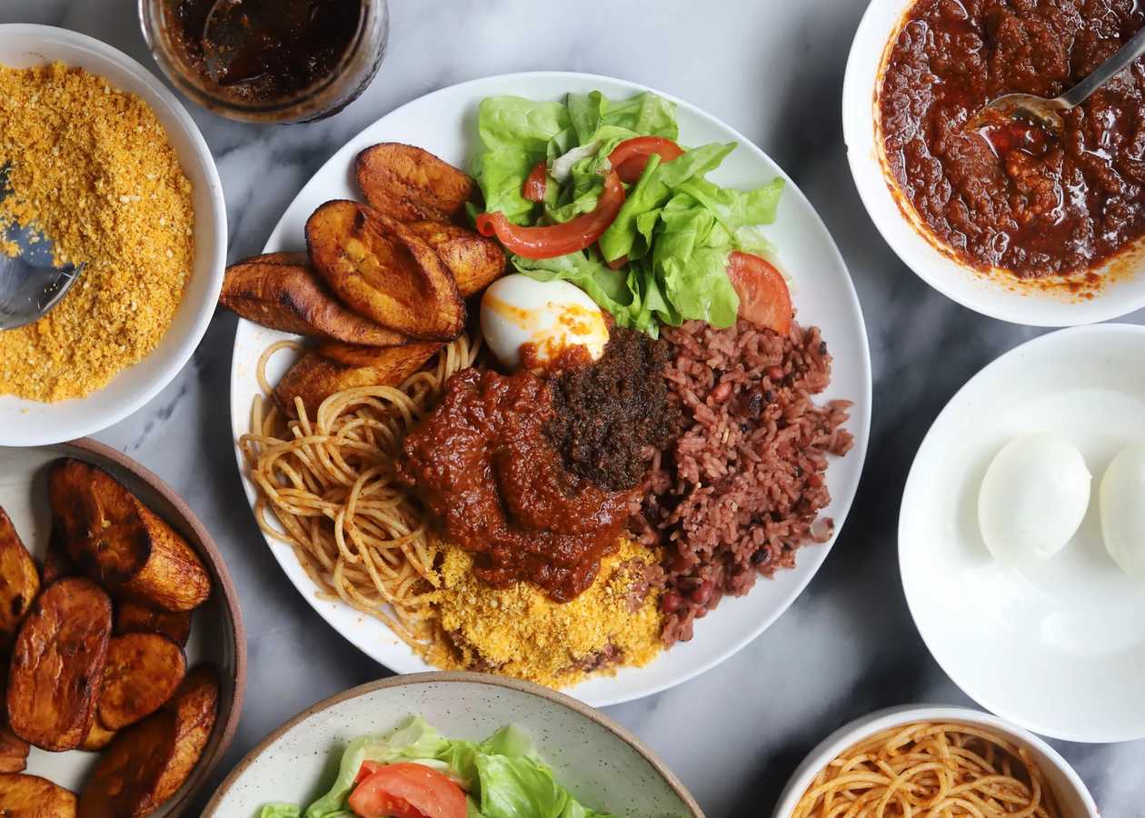 Waakye with Fried Fish