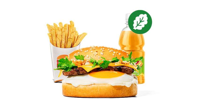 Snídaňový Plant-Based Burger Menu