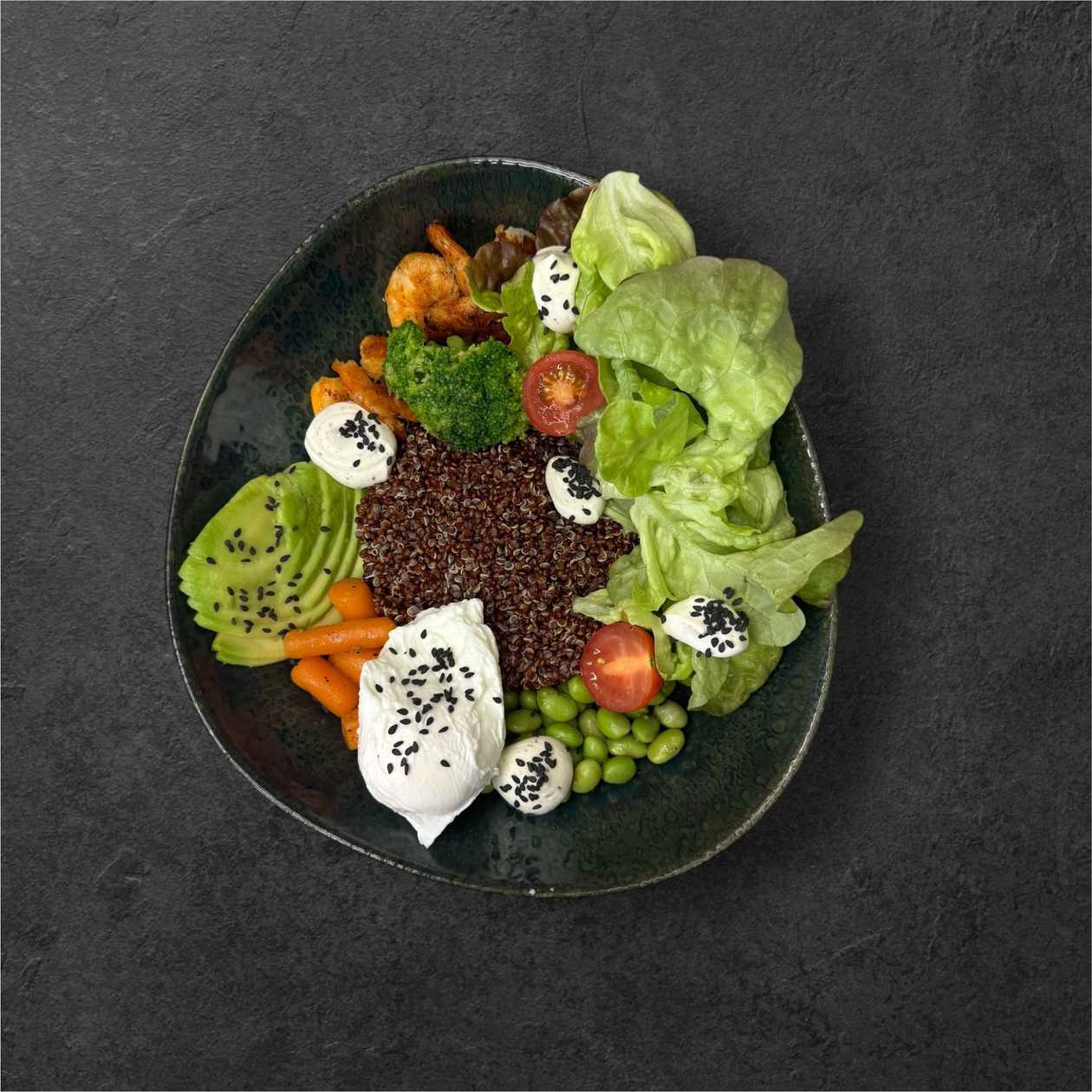 Quinoa Bowl with Shrimp and Avocado