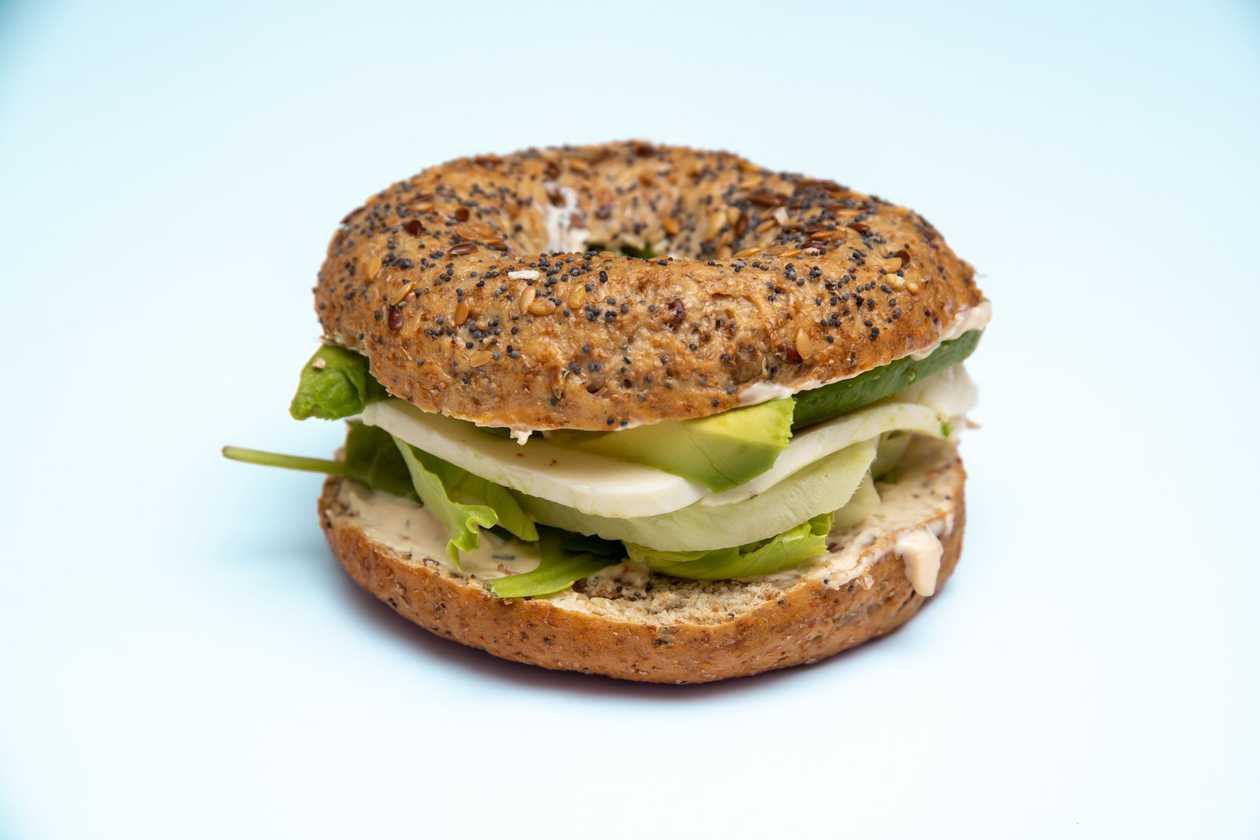 Avocado & Mozzarella Bagel