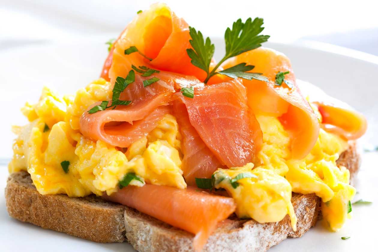 Eggs Scrambled With Smoked Salmon
