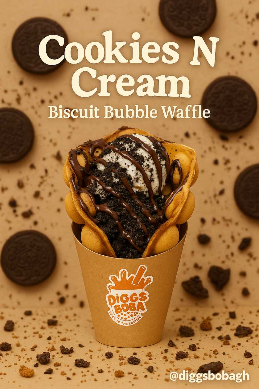 Cookies N Cream Ice Cream Bubble Waffle