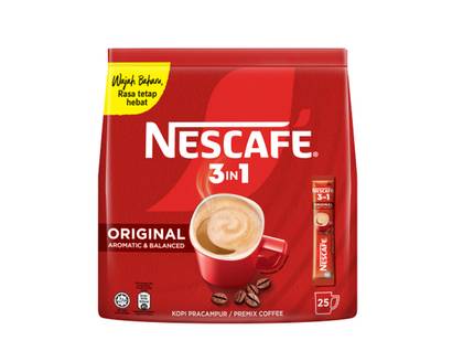 Nescafe 3in1 original aromatic&balanced 18g*25