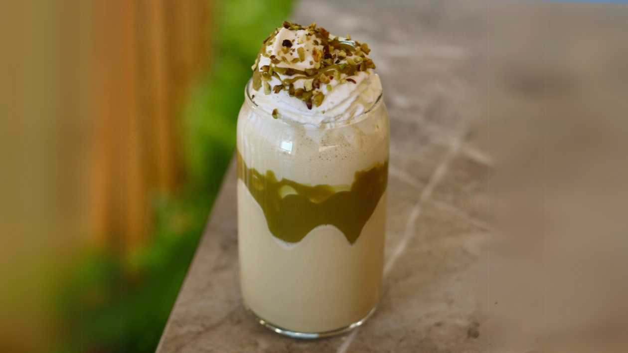 Pistachio Affogato Iced Coffee