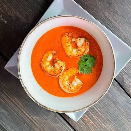 Gazpacho with Shrimp