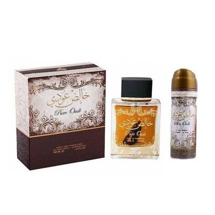 Pure Oudi Lattafa 100 ml, Eau de Parfum + 50 ml Deodorant Spray, Men