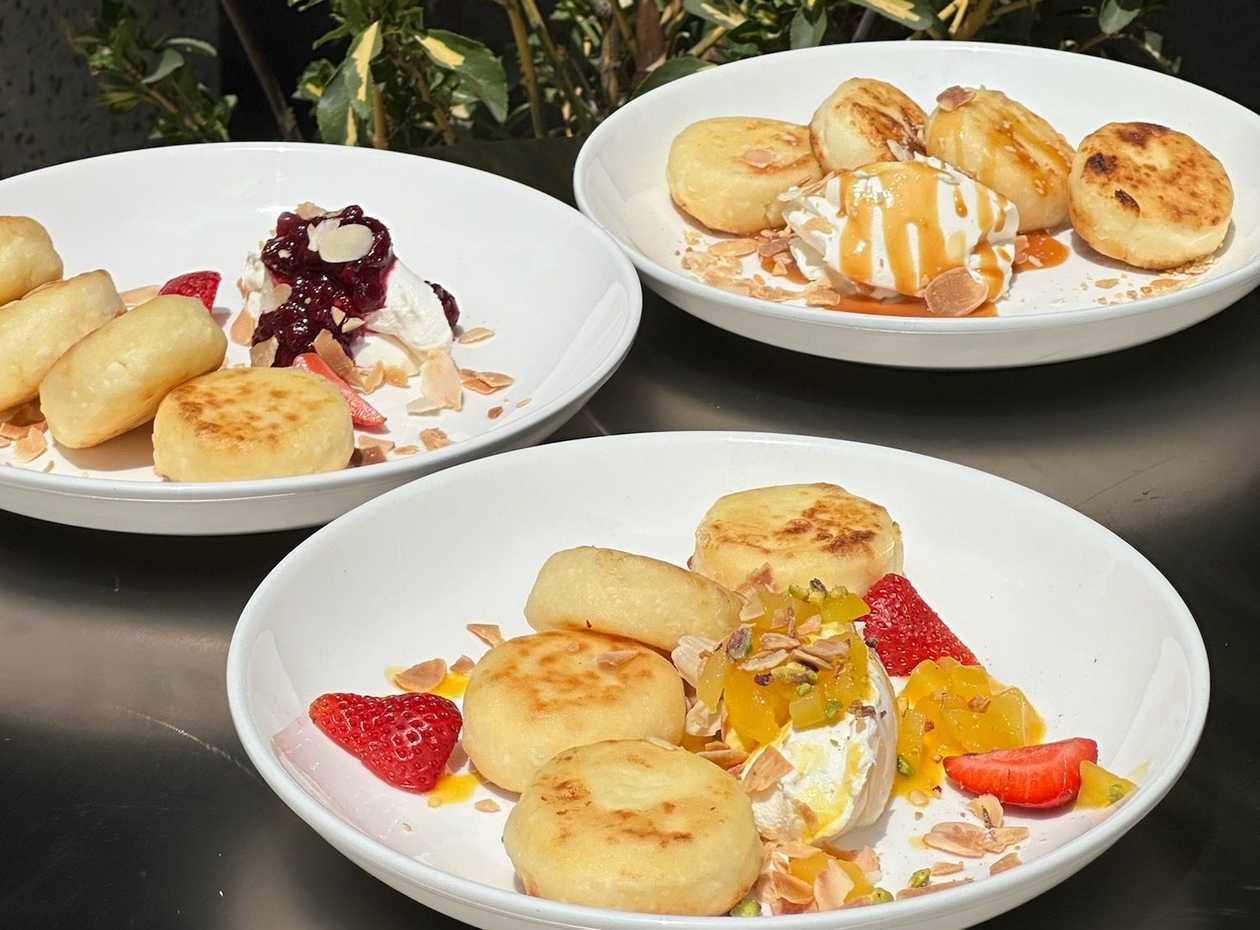 Syrniki with Sour Cream
