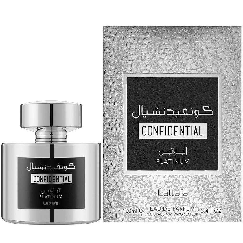 Confidential Platinum Lattafa 100 ml, Eau de Parfum, Men