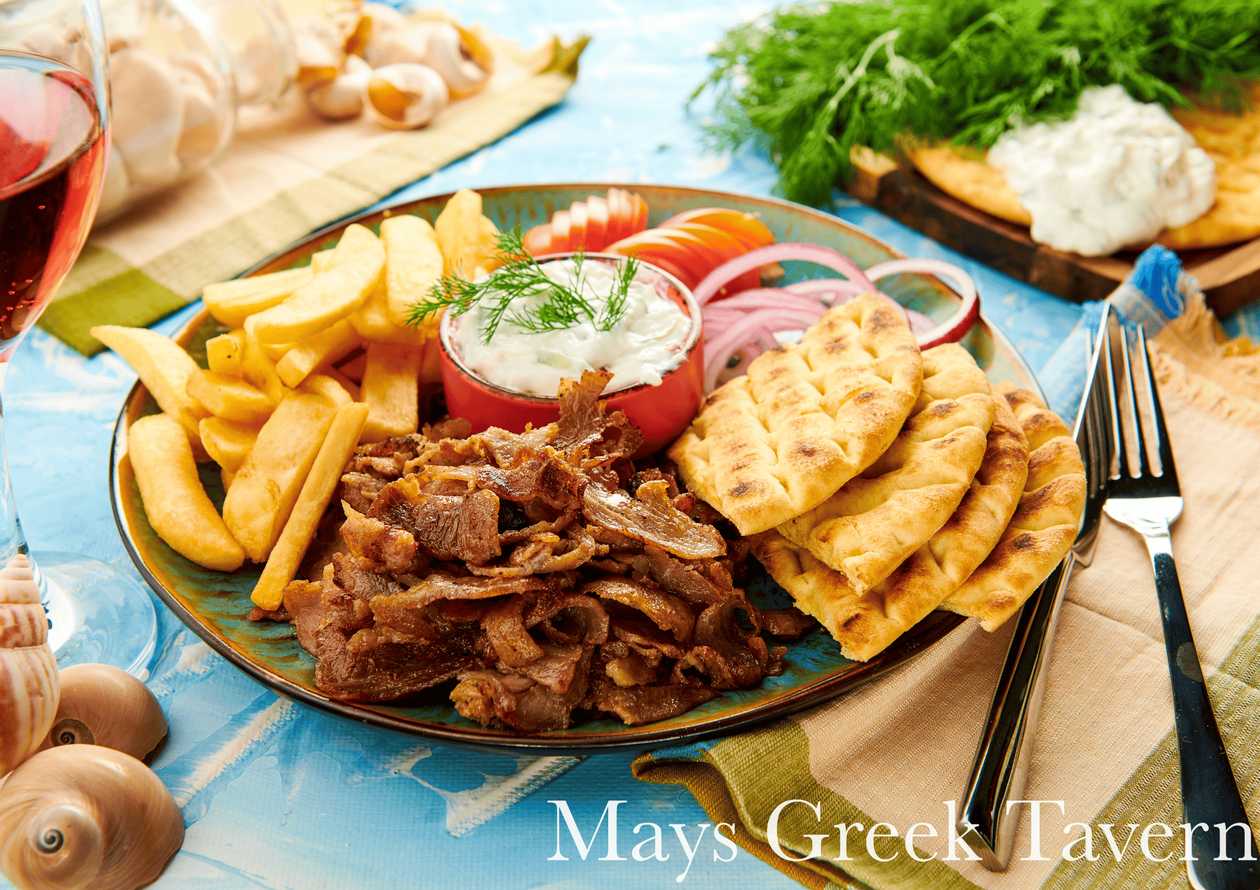 Gyros de porc la farfurie