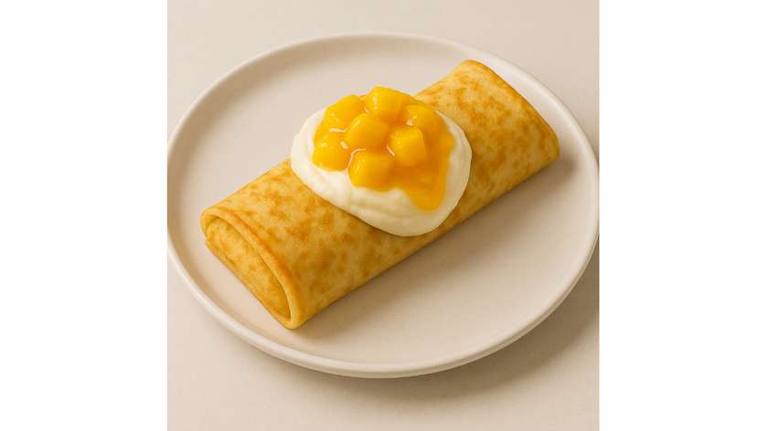 🥞 Naleśnik z kremem mascarpone i mango w żelu