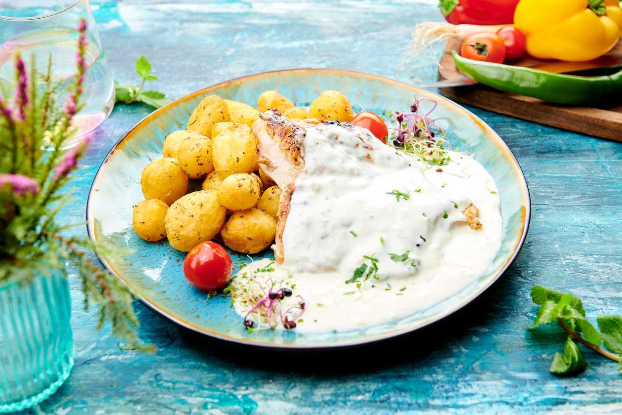 Piept de pui cu gorgonzola .