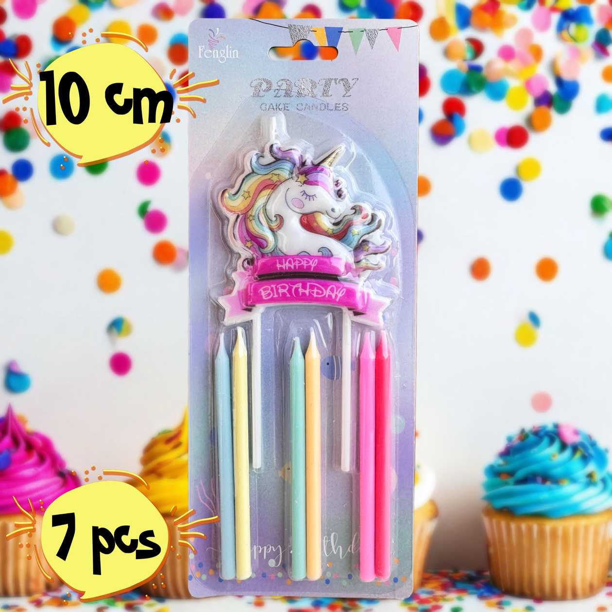 Cake candles (Unicorn) 7 pcs