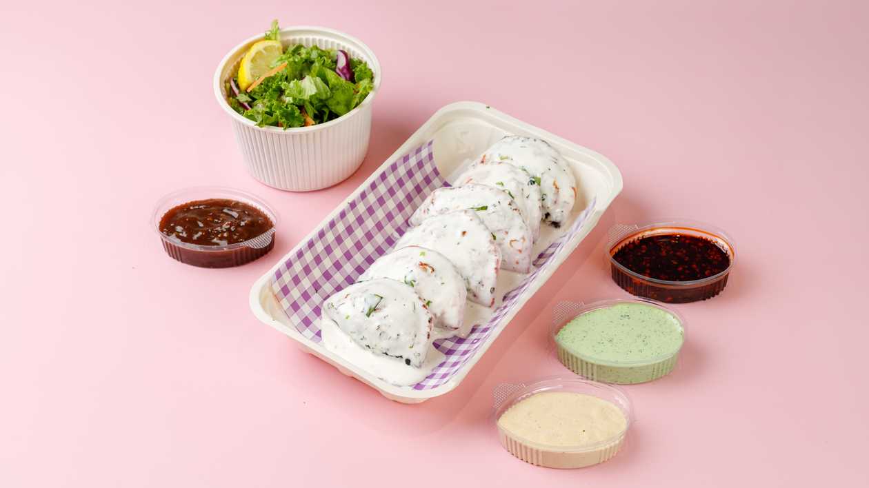 Grilled Creamy 'Pork & Cheese Momo
