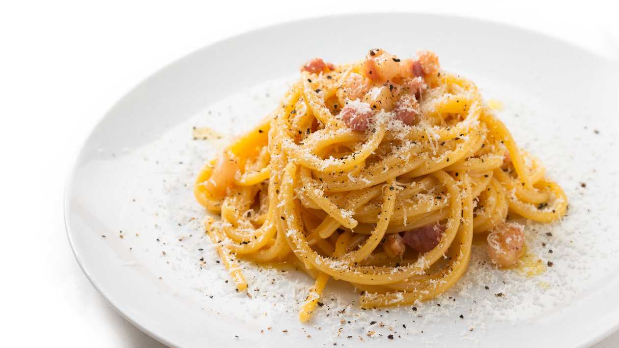 Carbonara with Parma Ham and Parmesan