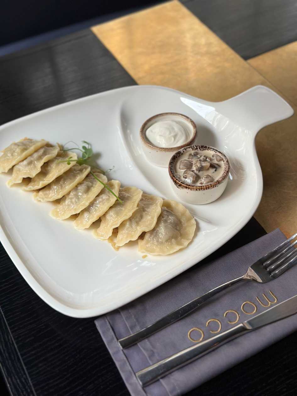 Varenyky with Meat and Mushroom Sauce