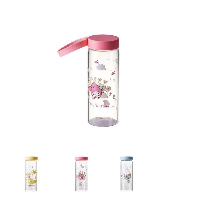 Sanrio characters High Borosilicate Glass Bottle with Handle (340mL)