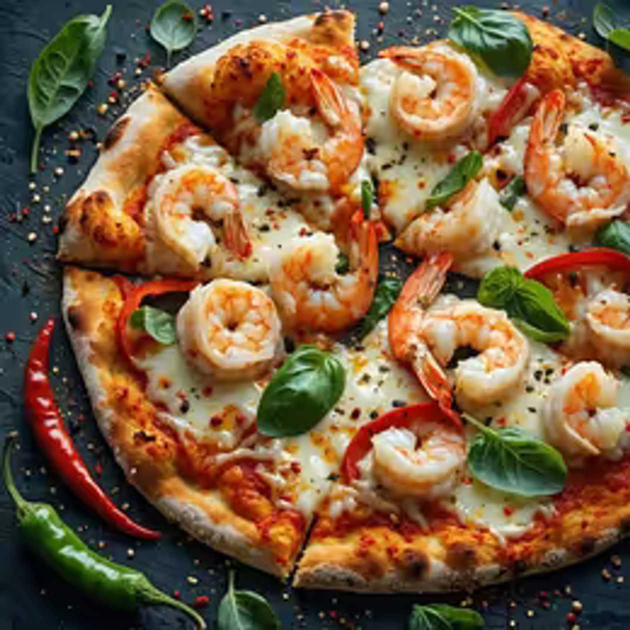 Spicy Prawn Pizza