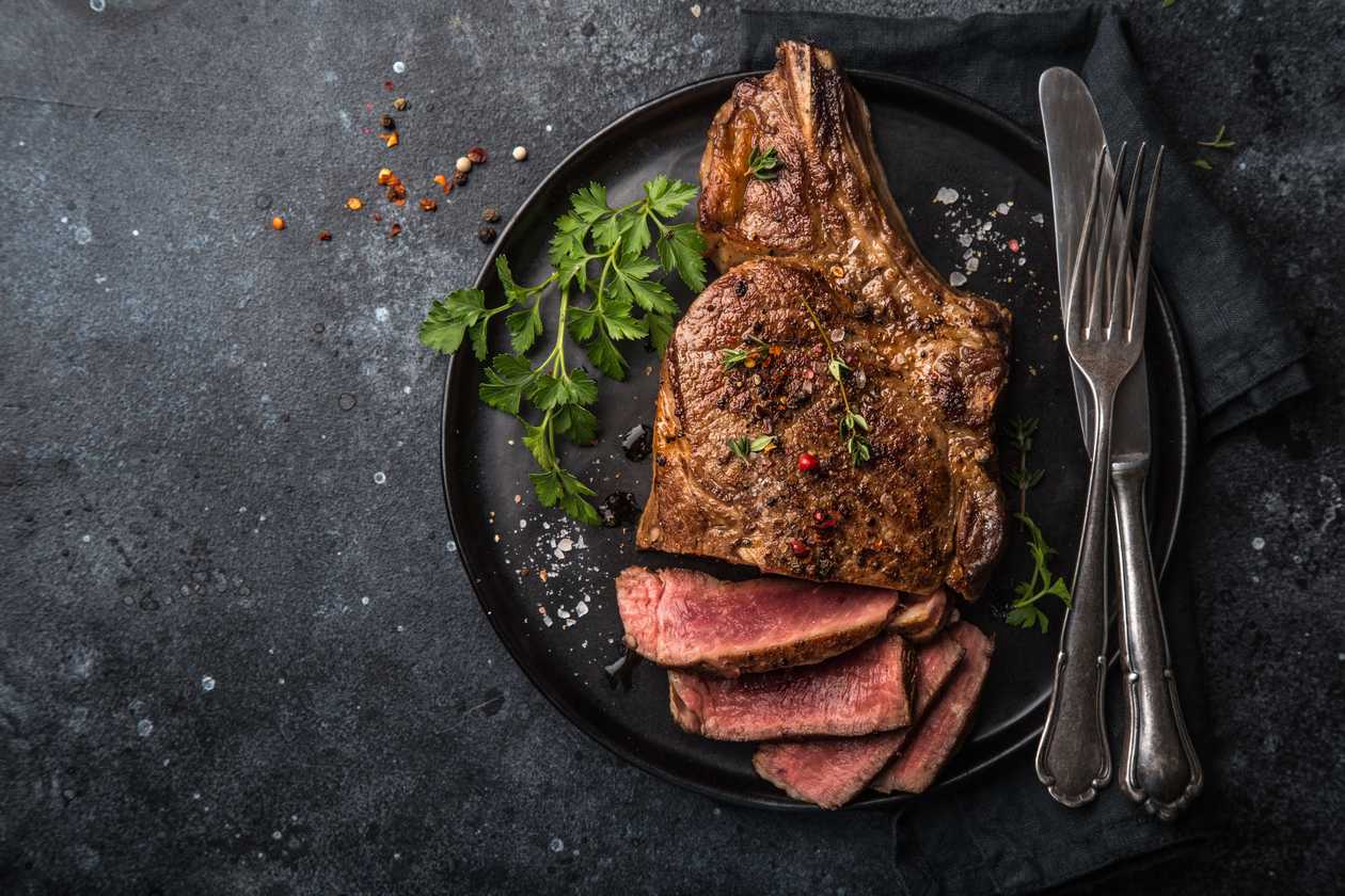 Filet Mignon Steak with Foie Gras Sauce and Truffle Salsa