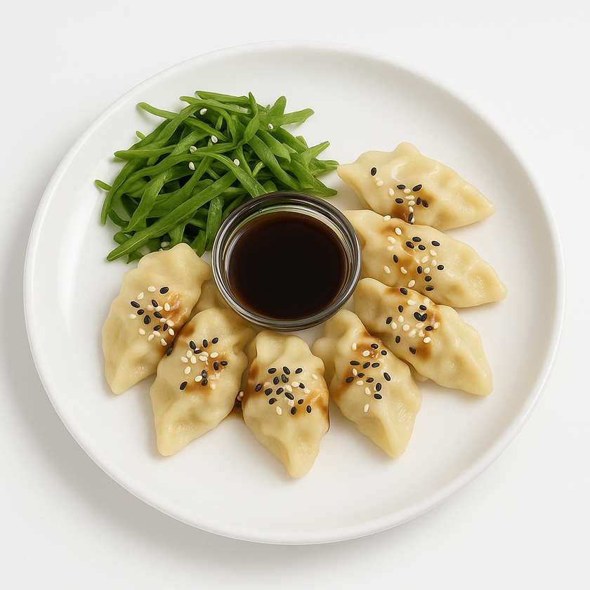 Gyoza with Chinese Cabbage, Mushrooms and Tofu