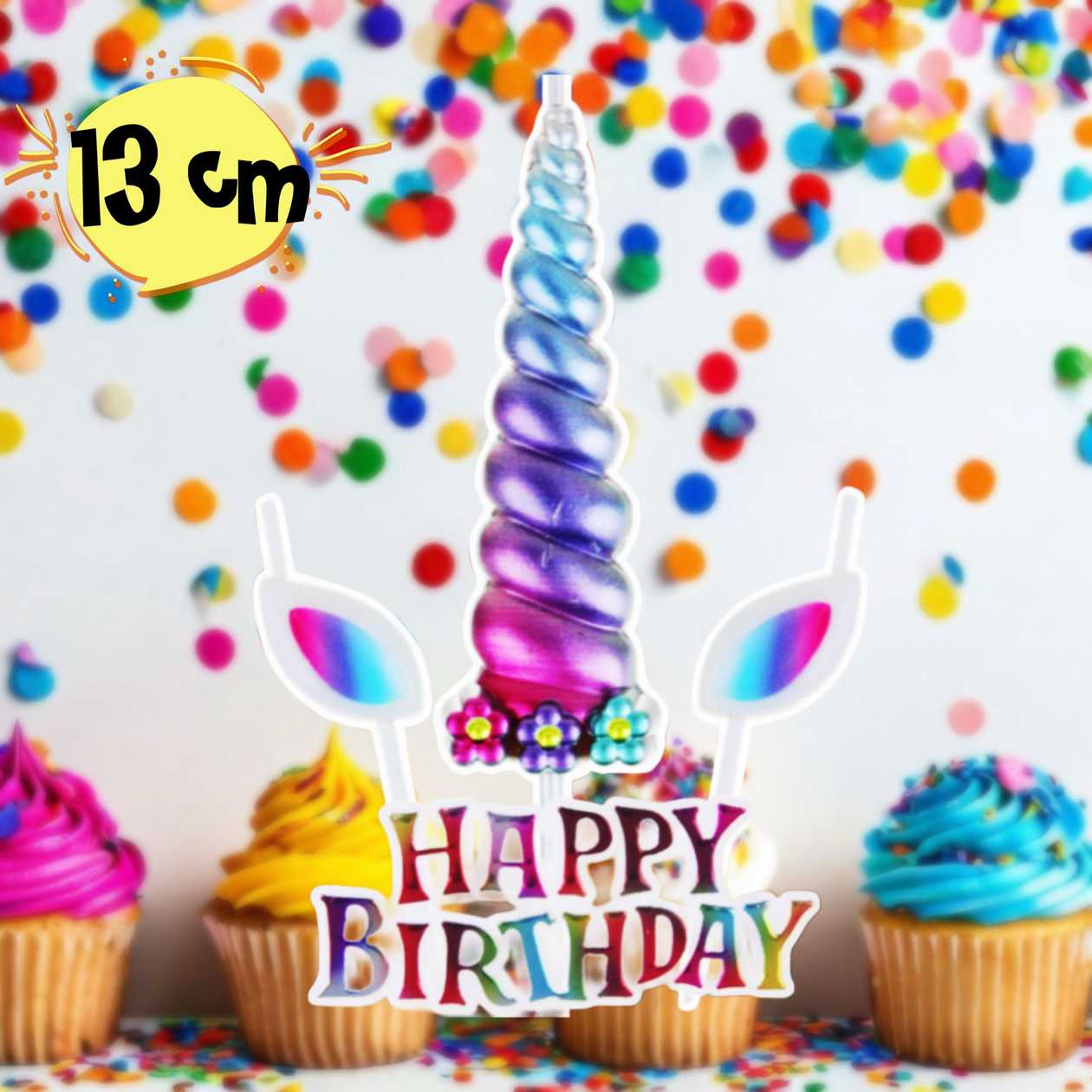 Cake candles (Unicorn) HAPPY BIRTHDAY