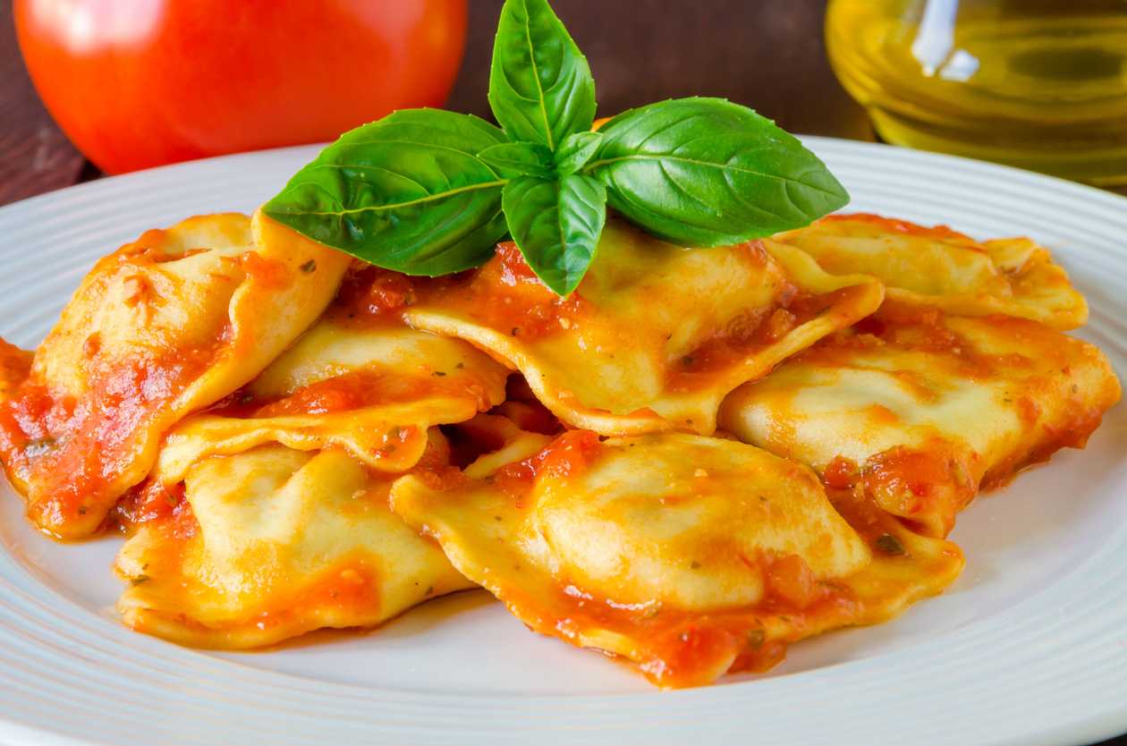 Ravioli with Marbled Beef and Parmesan Cream