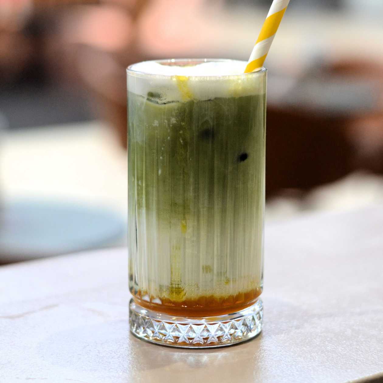 Iced Maracuja Matcha Latte