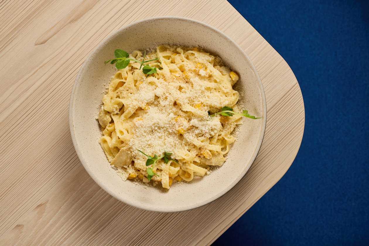 Kids Pasta with Chicken and Corn