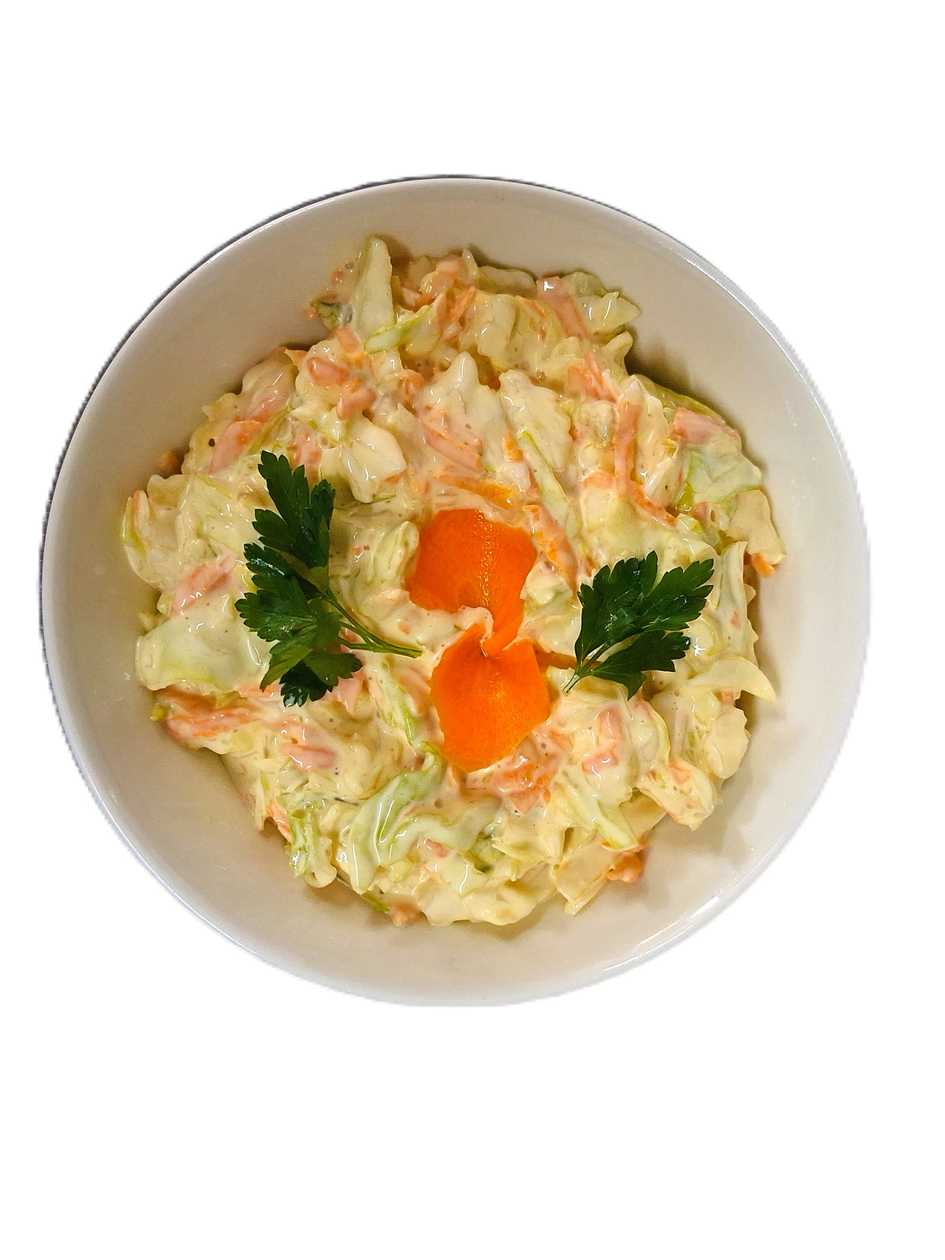 Cabbage Salad with Mayonnaise and Carrots