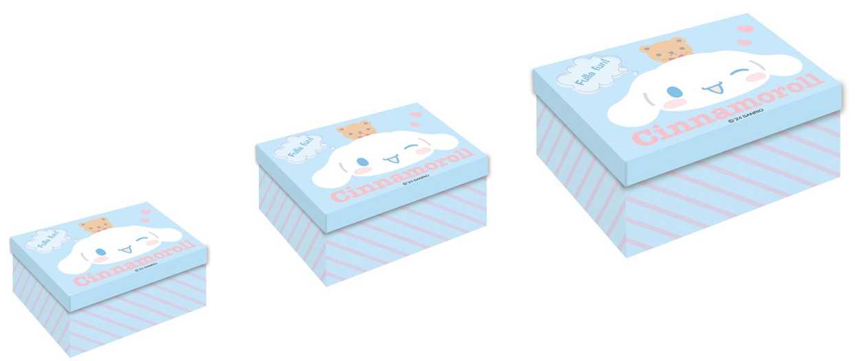 Sanrio characters Collection Quadrate Gift Box (Cinnamoroll) (3 Assorted Sizes)