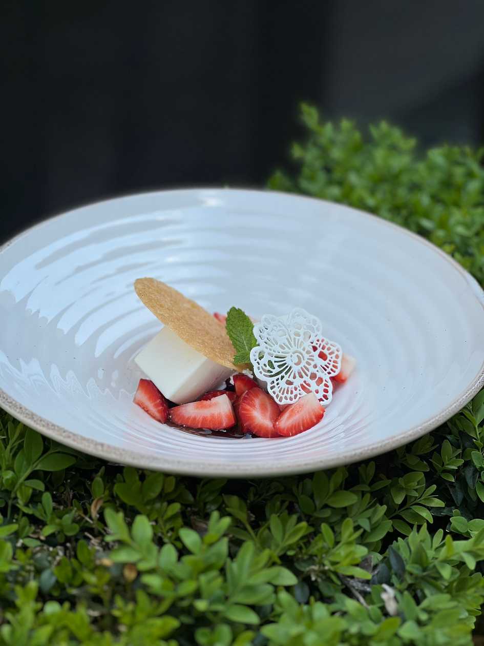Panna Cotta with Aromatic Strawberries