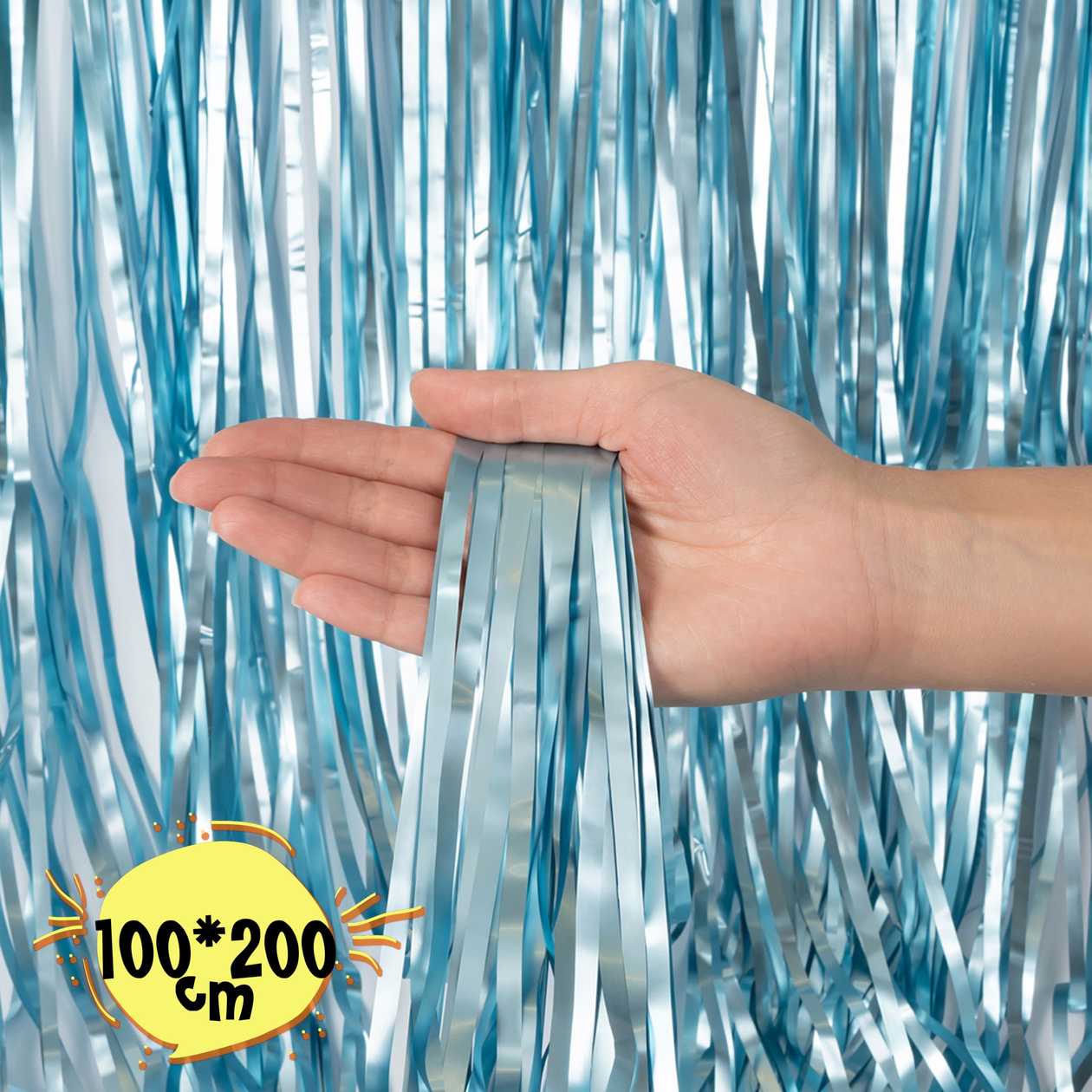 Rain curtain, light blue matte