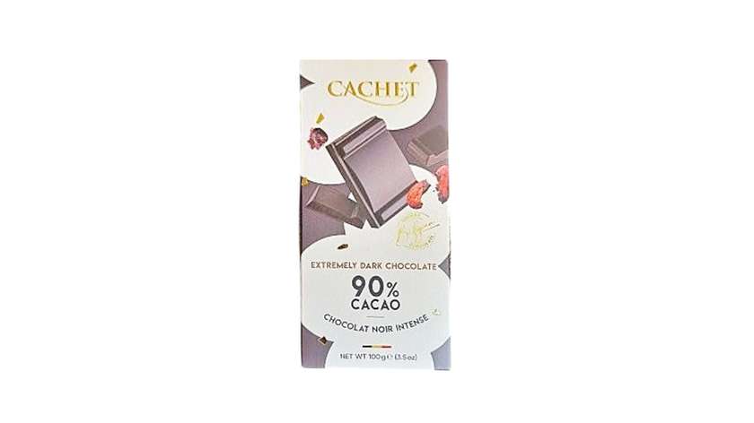 CACHET 90% CACAO 100GR