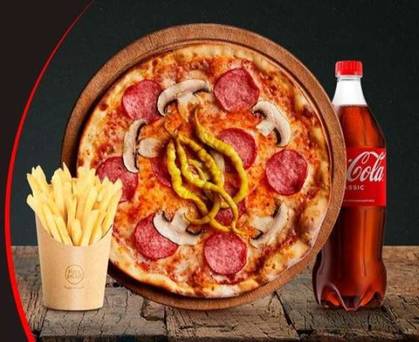 Böyük Kolbasalı Pizza Kombo