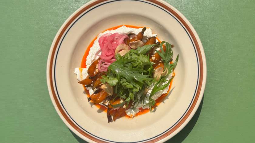 Carrots on Labneh