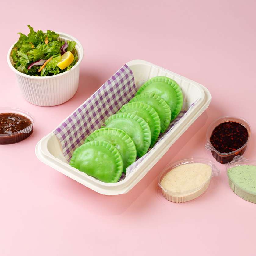 Steamed Creamy Spinach Momo