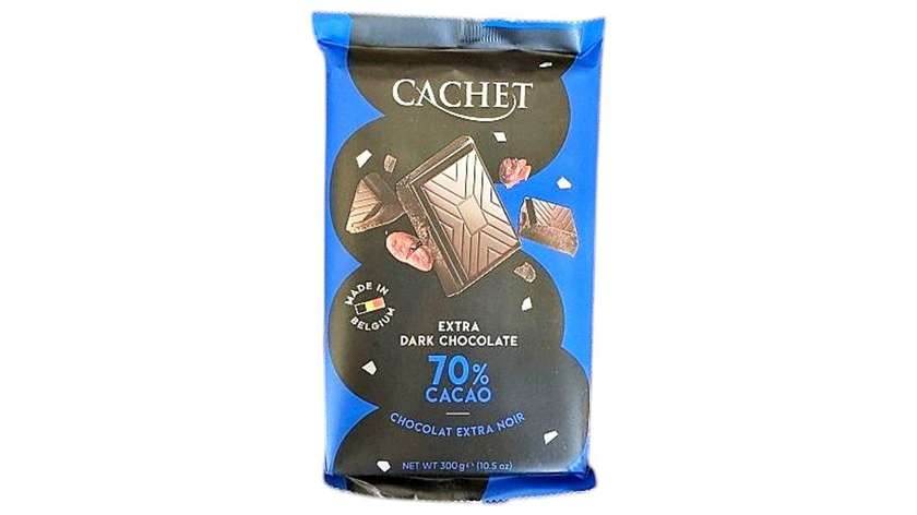CACHET BELGIAN EXTRA DARK CHOCOLATE 70% CACAO 300GR