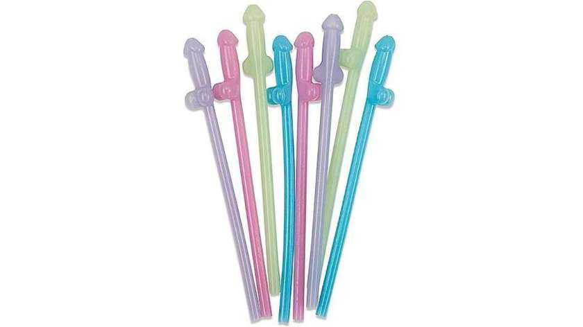 Glow In The Dark Naughty Straws