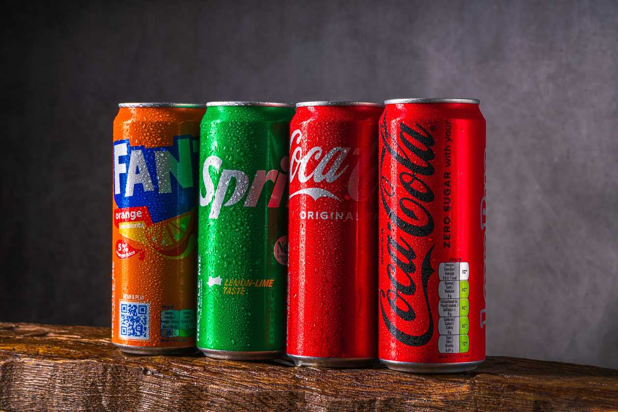 Coca-Cola, Coca-Cola Zero, Fanta, Sprite